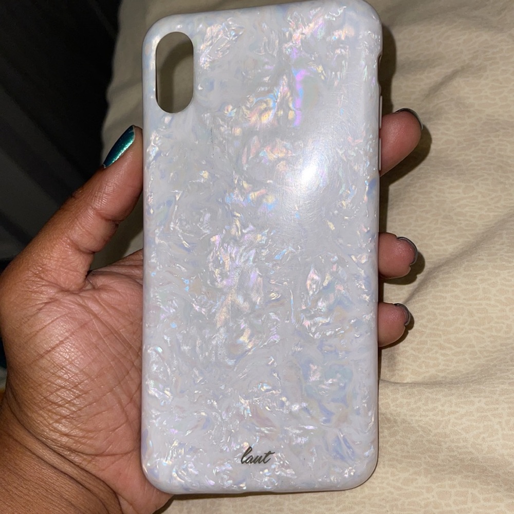 iPhone XS Max White iridescent soft case